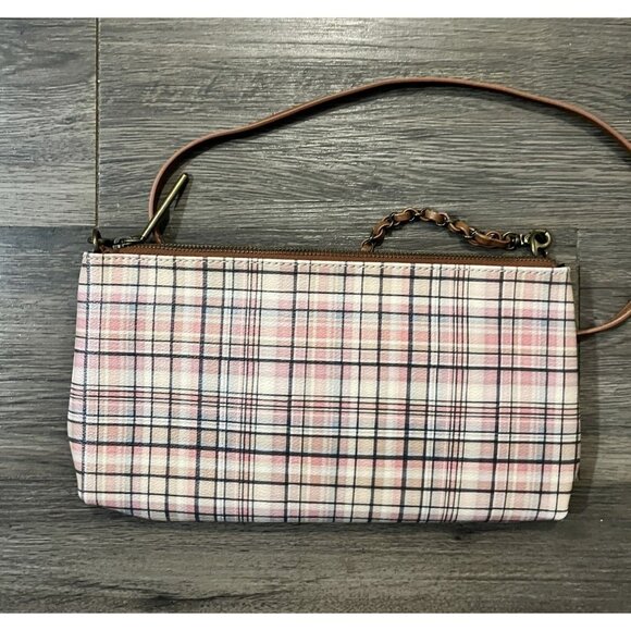 Womens Elliott Lucca Artisan Plaid Printed Clutch Crossbody Bohemian‎ - Picture 7 of 7